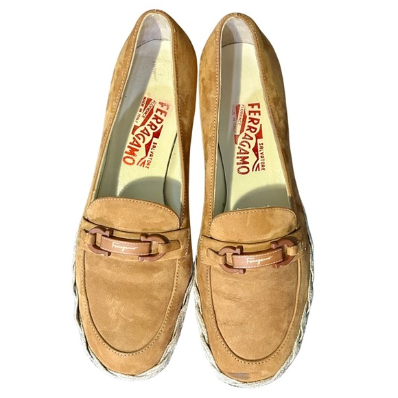Salvatore Ferragamo Shoes - Salvatore Ferragamo Suede Nabuck Espadrille Loafers